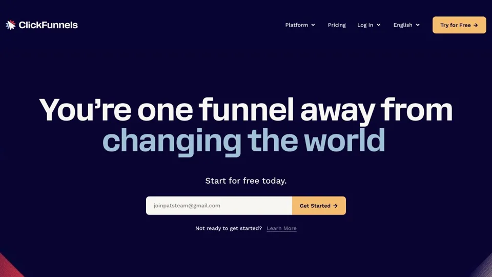 ClickFunnels website preview